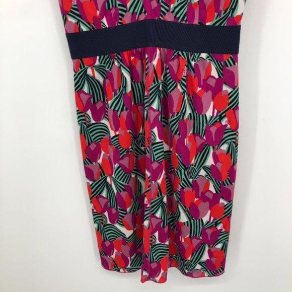 Tory Burch Tulip Augustina Pink Red Sleeveless Tie Back Dress - Picture 11 of 16